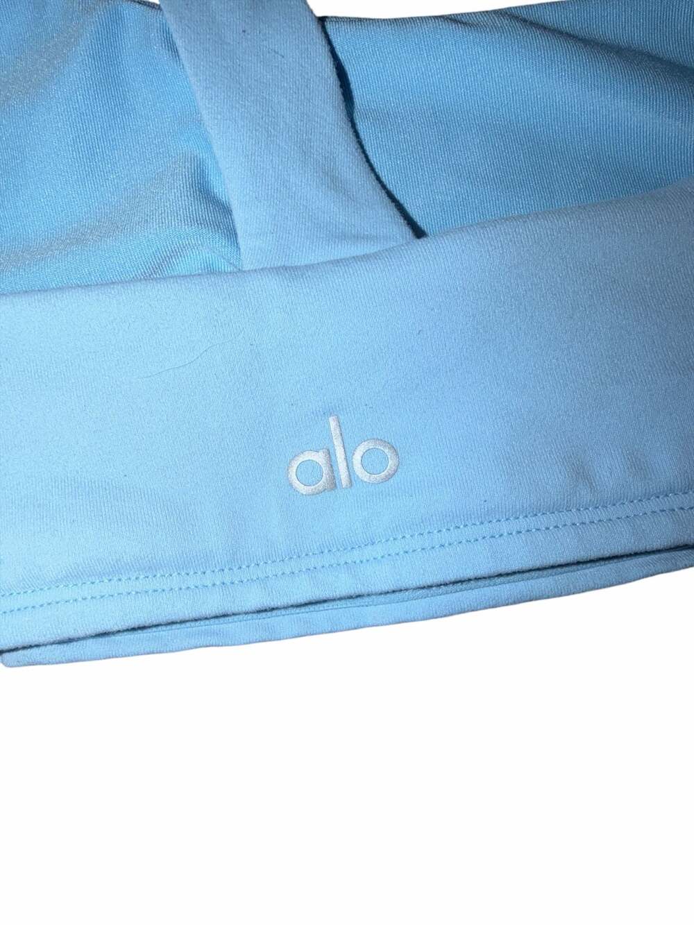 ALO Yoga airlift one shoulder sports bra in blue skies size XS - Picture 3 of 5